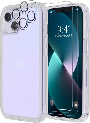 Vista 32 de Diverbox - Funda para iPhone 13 a prueba de golpes, caídas y polvo, funda de protección resistente para iPhone 13 de Apple, color negro
