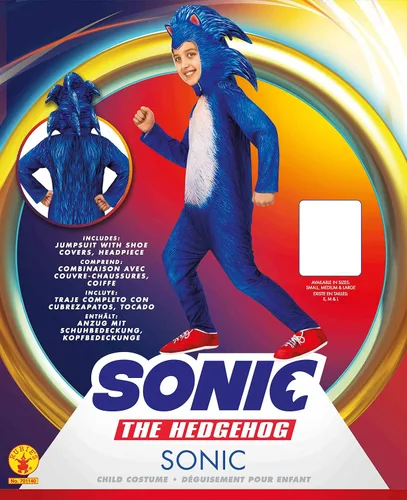 Vista 3 de Rubie's Sonic The Hedgehog - Disfraz infantil de lujo, grande, 701140, como se muestra