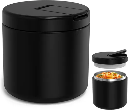Vista 10 de LOHASOK Termo de sopa infantil de 12 onzas para comida caliente, tarro de comida aislado al vacío con tapa de hebilla, de acero inoxidable, boca