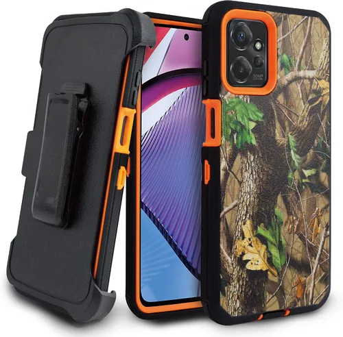 Vista 10 de Funda para Motorola Moto G-Power-5G 2023: Moto G 5G 2023, con funda de clip para cinturón, protección de cuerpo completo resistente, protector