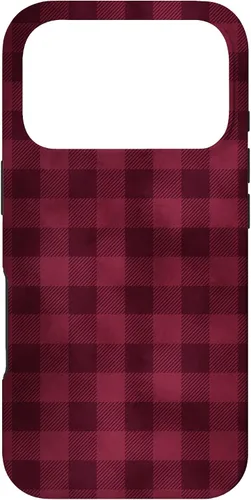 Vista 28 de Funda para iPhone 13 Pro Max Pretty Fall Otoño Burdeos Búfalo a cuadros