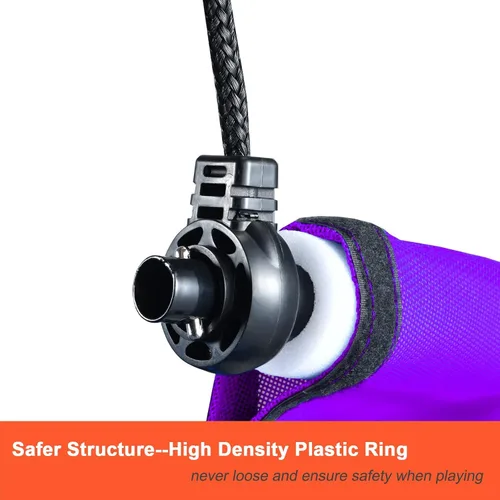 Vista 8 de Columpio de árbol de platillo de 43 pulgadas para niños, columpio redondo de textileno duradero, resistente, impermeable y resistente a todo