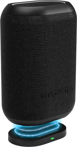 Vista 12 de Monster DNA Max - Altavoz Bluetooth portátil, altavoz portátil con sonido de 360 graves y almohadilla de carga inalámbrica certificada Qi de 10 W