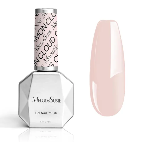 Vista 9 de MelodySusie - Esmalte de uñas en gel con brillo perla rosa brillante, 0.5 fl oz, efecto hilo, con acabado de concha rosa brillante, UV LED