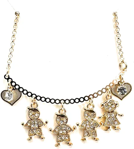 Vista 21 de SIFRIMANIA Personalized Children's Charm Choker Necklace, Boys or Girls Customizable Pendants, Growing Family Jewelry for Women