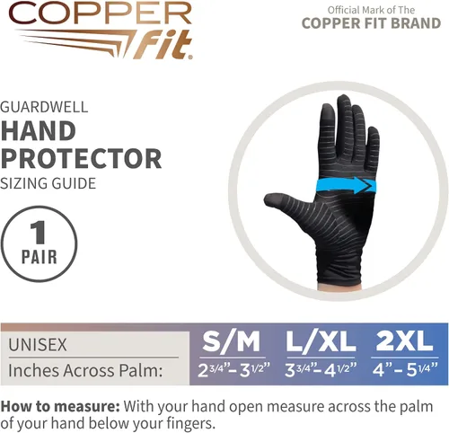 Vista 3 de Copper Fit Guardwell Guantes de protección completa para las manos