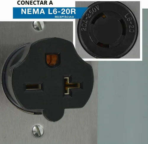 Vista 7 de Conntek 30125 NEMA L6-20P a NEMA 6-15/20R enchufe conector de bloqueo de 250 V