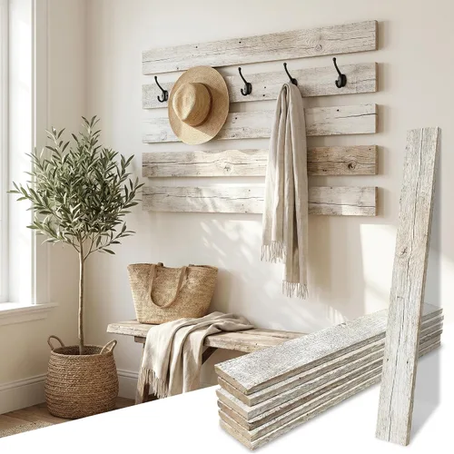 Vista 11 de Paquete de muestras de madera rústica de granero Conjunto de muestras de 6 pulgadas Tabla de madera Paneles de pared Remodelación Hazlo tú