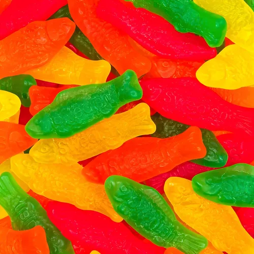 Vista 8 de SWEDISH FISH Surtido de dulces suaves y masticables, caramelos a granel, 5 libras