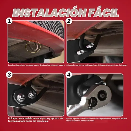 Vista 6 de x xotic tech Kit de Gancho de Remolque Trasero JDM de Aluminio Automático Estilo Racing Anillo de Remolque Trailer Decoración Accesorios