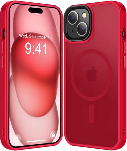 Vista 48 de Fuerte magnético para iPhone 11, compatible con Magsafe, [resistente a caídas de 13 pies] Funda trasera translúcida mate con sensación de piel