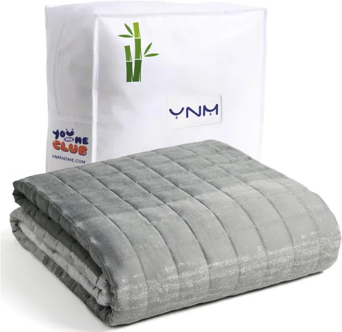 Vista 38 de YnM Manta con peso refrescante para adultos, manta pesada de 10 libras para una persona de 90 libras, perfecta para personas que duermen con calor