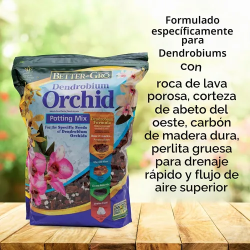 Vista 5 de Better-Gro Dendrobium - Mezcla para macetas para orquídeas y plantas