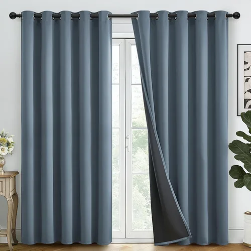 Vista 31 de SimpleHome - Cortinas opacas 100% para recámara, cortinas de ventana con ojales beige, con aislamiento térmico, cortinas de oscurecimiento