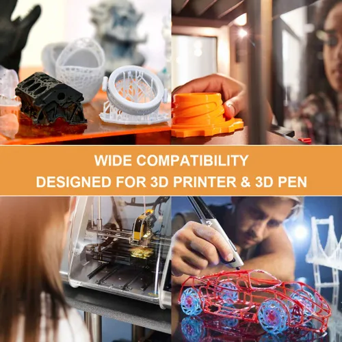 Vista 5 de Filamento para impresora 3D PETG de 1.75 mm, color negro, carrete de 1 kg (2.2 lbs), precisión dimensional +/- 0.03 mm