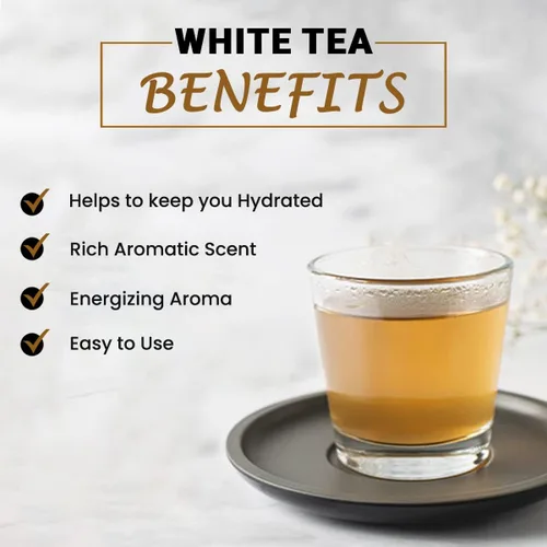 Vista 6 de Tea4U - Bolsas de té blanco de Ceilán, té de Ceilán seleccionado a mano de los mejores jardines de Sri Lanka, infusión rica y fragante, mezcla por