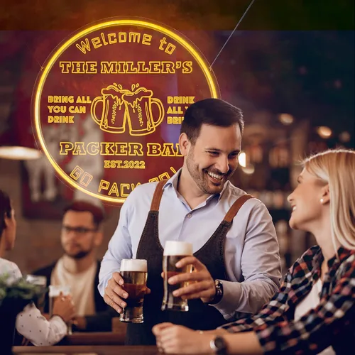 Vista 8 de Letreros de cerveza de neón personalizados, letreros de barra de neón personalizados, barra de nombre pesonalizada, letrero de luz LED