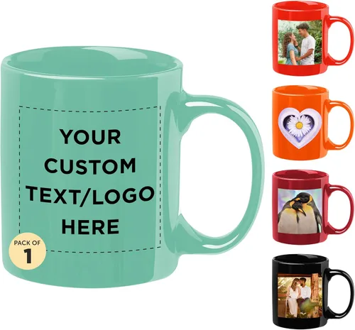 Vista 27 de Tazas de café de cerámica personalizadas para el Día del Padre, 11 onzas, juego de 10/50/100, paquete personalizado a granel, juego de tazas de café