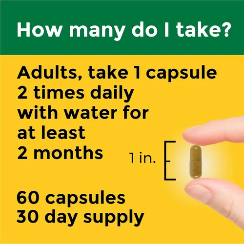 Vista 4 de Nature Made Cápsulas de fitosoma de berberina de mejor absorción, 1100 mg por 2 cápsulas diarias, suplemento de berberina para apoyo a la salud
