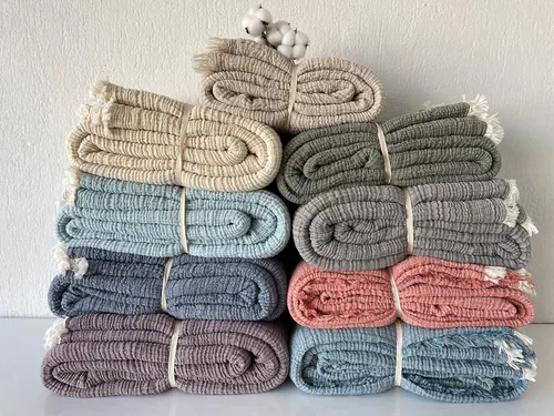 Vista 8 de Fundas de almohada 100% de muselina de algodón, 4 capas de algodón turco suave, solo fundas de almohada, no incluye manta ni colcha