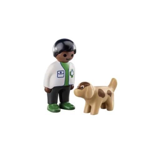 Vista 2 de Playmobil - 1.2.3 Veterinario con perro