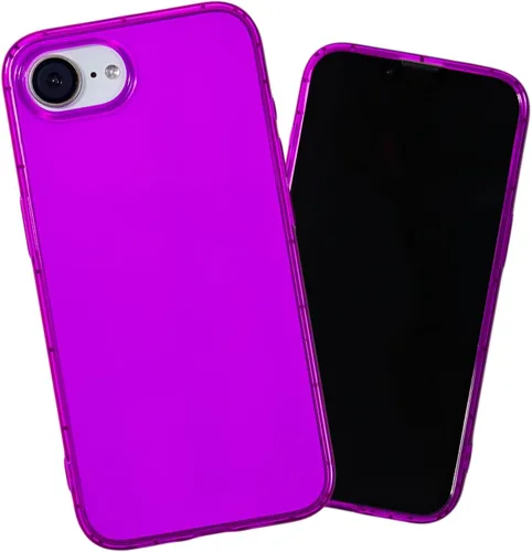 Vista 14 de SteepLab Neon Highlighter - Funda para iPhone 13, funda Grippy Jelly con bolsillos protectores de aire (azul celeste)