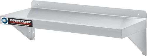 Vista 15 de DuraSteel Estante de pared de acero inoxidable, 24 pulgadas de ancho x 12 pulgadas de profundidad, grado comercial, certificado NSF