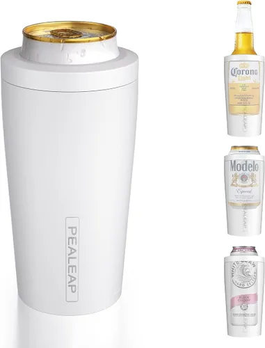 Vista 15 de Enfriador de latas delgado aislado 4 en 1 para latas de 12 oz y botellas de cerveza - Mantiene frío por 8 horas, fácil de sostener - Soporte