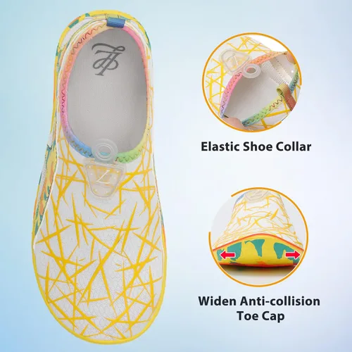 Vista 6 de LeIsfIt Zapatos de agua para hombre y mujer, descalzos, secado rápido, para natación, playa, surf, piscina, río, yoga