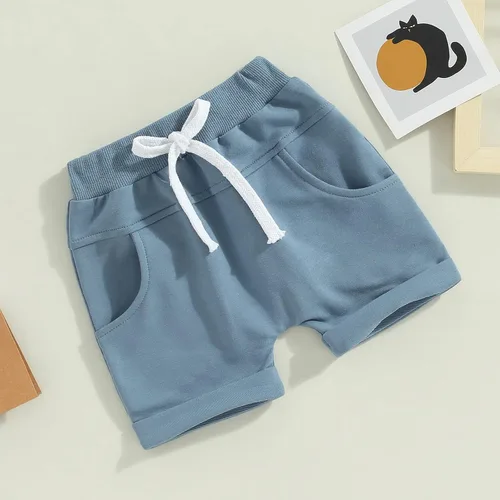Vista 7 de Pantalones de otoño para bebé, paquete de 3 unidades, pantalones deportivos casuales con bolsillo sólido, cintura elástica, pantalones harén