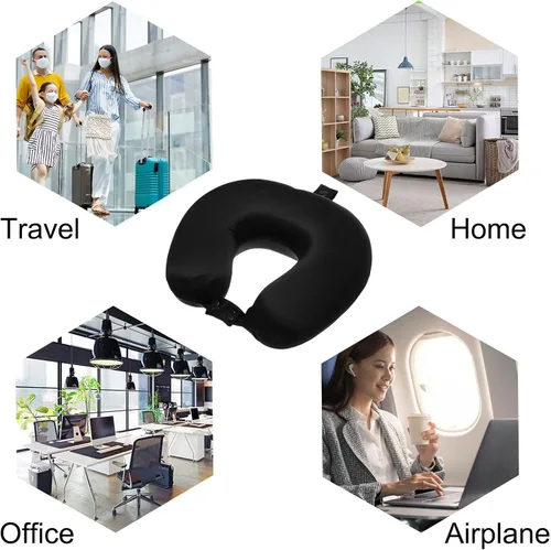 Vista 7 de PATIKIL Almohada de viaje de seda para avión, funda de seda real de 22 Momme, almohada de viaje para el cuello, almohada para dormir, almohada