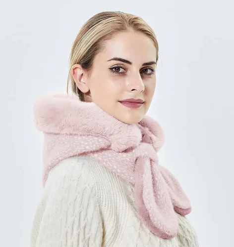 Vista 30 de Gorros de invierno para mujer, pasamontañas, bufanda, para clima frío, conjunto para mujer, gorro con capucha