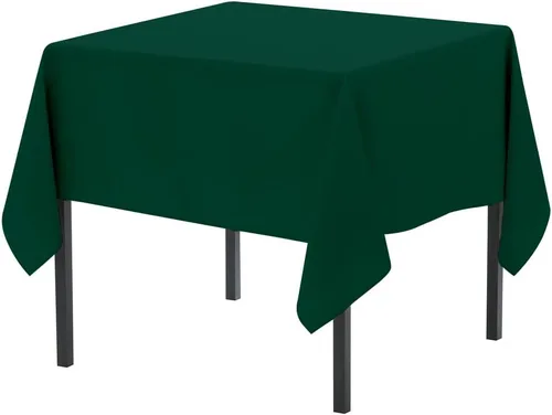 Vista 89 de Pomp - Mantel premium de poliéster con estampado abstracto de 52 x 52 pulgadas cuadradas Tela de fácil cuidado, resistente a arrugas y manchas