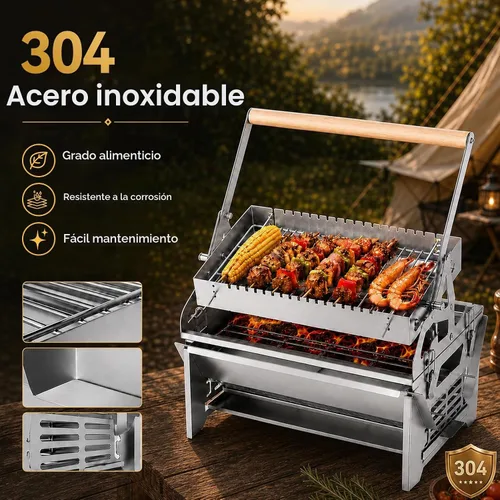 Vista 6 de Parrilla giratoria 360° del Bbq, parrilla al aire libre portátil del carbón
