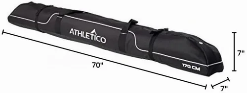 Vista 10 de Athletico Diamond Trail - Bolsa de esquí acolchada - Bolsa de viaje de esquí individual para transportar esquís