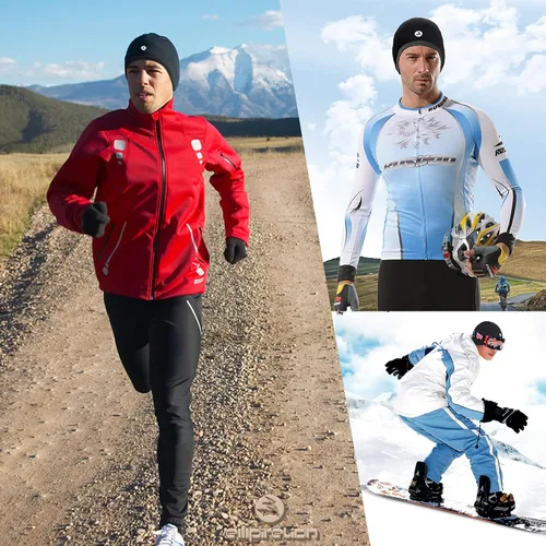 Vista 7 de Lightweight Thermal Skull Cap Ears Warm Cycling Helmet Liner Winter Running Beanie Hats Sweat Wicking