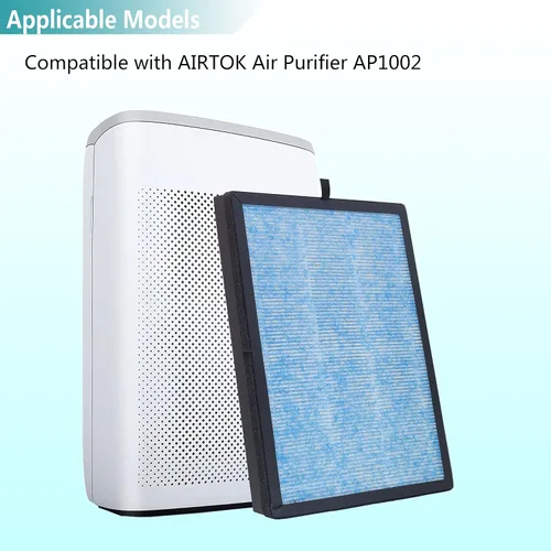 Vista 2 de Paquete de 2 filtros de repuesto AP1002 AP1002-RF, compatibles con purificador de aire AIRTOK AP1002 y purificador de aire Airthereal Pure Morning