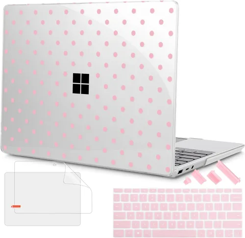 Vista 16 de Tuiklol Funda para portátil Microsoft Surface Go 3/2 / 1 de 12.4 pulgadas, carcasa rígida de plástico con protector de pantalla y cubierta Keyborad