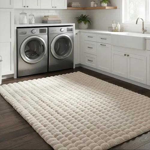 Vista 27 de nuLOOM Alfombra de Área de Felpa Acogedora de 5' x 8', Lavable a Máquina, Antideslizante, Alfombra Shag Suave y Esponjosa para Sala de Estar, Rubor