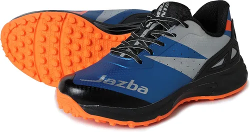 Vista 4 de KD - Zapatos de cricket para hombre, zapatos de hockey con pinchos de goma, multiusos para exteriores, calzado de rendimiento completo para césped