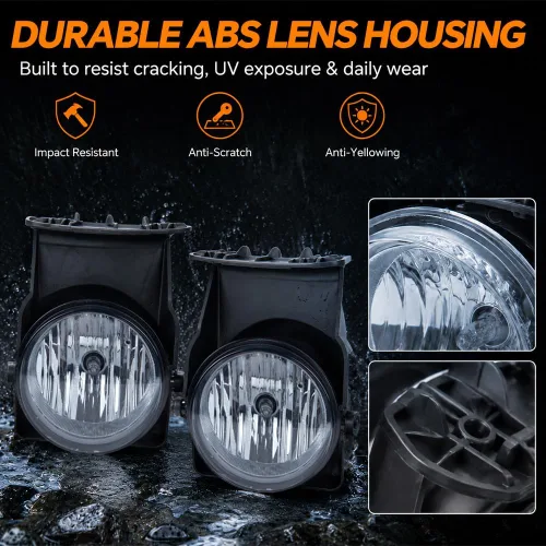 Vista 8 de G-PLUS Juego de luces antiniebla para parachoques compatibles con GMC Sierra 1500 2500 3500 Pickup GM2592154, GM2593154, GM2593154, GM2593128