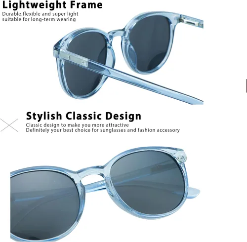 Vista 4 de YEIN 3 Pack Sunglasses for Men and Women, UV 400 Protection Outdoor Glasses Vintage Square Full Frame with Spring Hinge