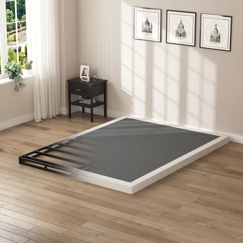Vista 15 de SHOANED Resortes de caja de tamaño individual de 3 pulgadas - Base de colchón de perfil bajo sin ruido, base de cama de metal resistente con funda