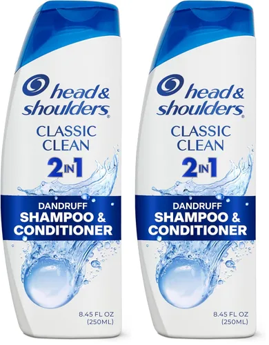 Vista 12 de Head & Shoulders Classic Clean Champú y acondicionador anticaspa 2 en 1, tamaño de viaje, protección de 72 horas, 8.45 onzas líquidas