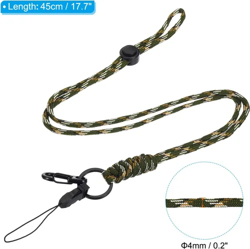 Vista 2 de PATIKIL Cordón para el cuello con gancho, cordón ajustable de correa larga para tarjetas de identificación, llaveros para portatarjetas
