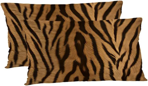 Vista 23 de TOMWISH Juego de 2 fundas de almohada de 16 x 16 pulgadas, diseño de vaca blanca y negra, fundas decorativas para el hogar, cama, sofá, sala