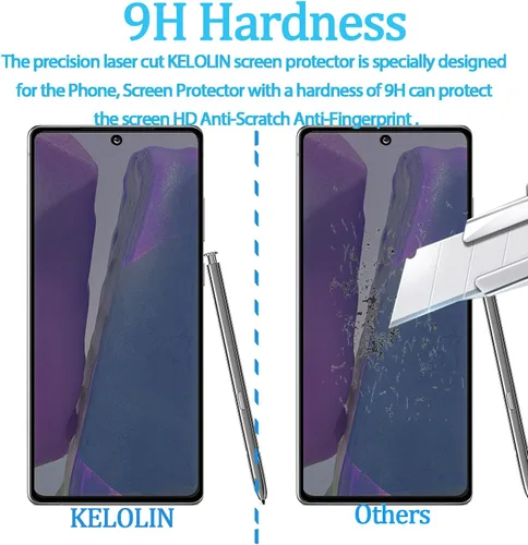 Vista 3 de Paquete de 2 protectores de pantalla de privacidad para Samsung Galaxy Note 20 5G, dureza 9H, antiarañazos, cobertura completa, protector
