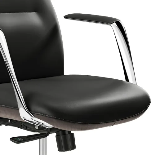 Vista 5 de EUREKA ERGONOMIC Royal Slim Silla Ejecutiva de Respaldo Alto de Cuero Negro para Oficina, Silla de Escritorio para el Hogar para Adultos, Grande