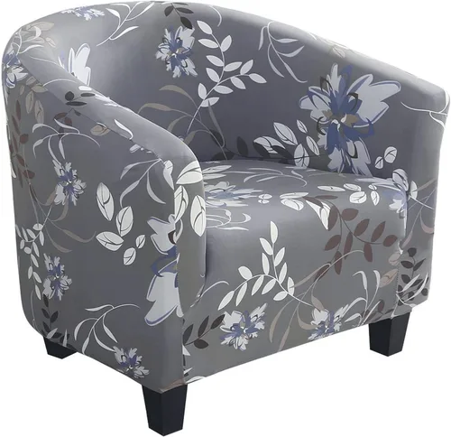 Vista 10 de SearchI Funda Elástica para Silla Club, Fundas Elásticas para Silla Barrel, Fundas Estampadas para Silla Tub, Funda de Elastano Suave para Sillón