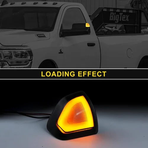 Vista 6 de Luces LED Ámbar de Señal de Giro para Espejo Lateral para Dodge Ram 1500 2500 3500 4500 5500 Lente de Cubierta Ahumada Lámpara de Señal de Giro